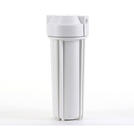Hydronix HF4-10WHWH38 Water Filter Housing 10" RO, Whole House, Hydroponics - 3/8" Ports, Double O-Ring, White