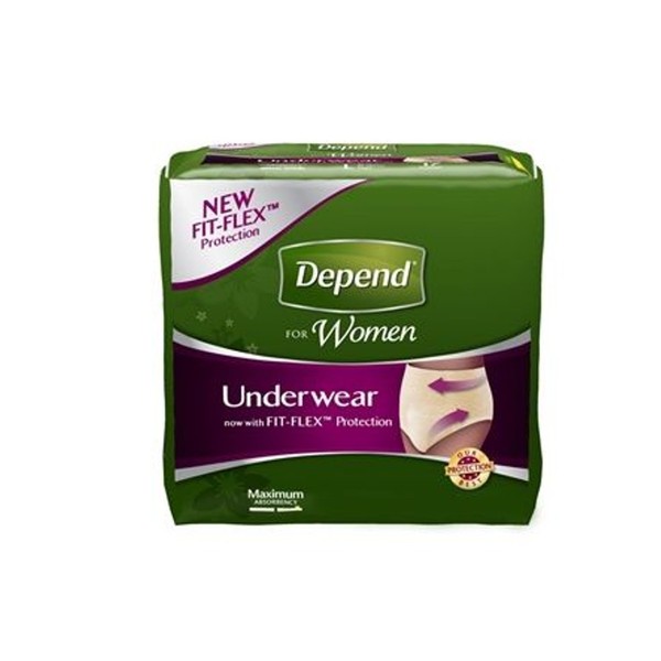 Depend Fit-Flex Underwear for Women, Maximum - Large, 56/Case