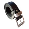 Milano Men's Black Leather Belt : Waist 28" - 60"