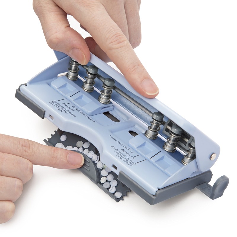 Rapesco 1323 Adjustable 6-Hole Organiser/Diary Punch, 10 Sheet Capacity, Powder