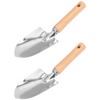 2Pcs Stainless Steel Garden Loose Soil Scoop Wearable Rope Portable
