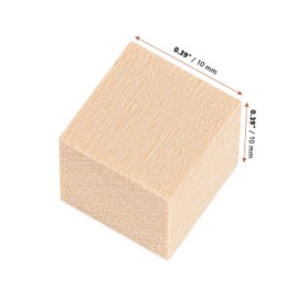 LEXININ 500 PCS 0.4 inch Small Wooden Cubes, 1 x 1 x 1cm Mini Natural Unfinished Wood Blocks, Blank Square Wood Cubes for Crafts, DIY Projects