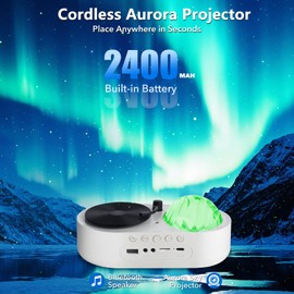 Northern Lights Projector Rechargeable, Aurora Light Projector Luminorthe Cube Lamp Mood Ambient Lighting with 16 Colors and Aurora Drift Effects for Room Decor Teen Girl Gifts Classroom - Cordless