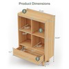 YOSHOOT 4 Cube Bookshelf with 1 Drawer - 21.7" Wood