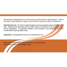 PhytoLab Suppositories with  Sea Buckthorn oil  30 pcs USA Natural Product Облепиха Свечи