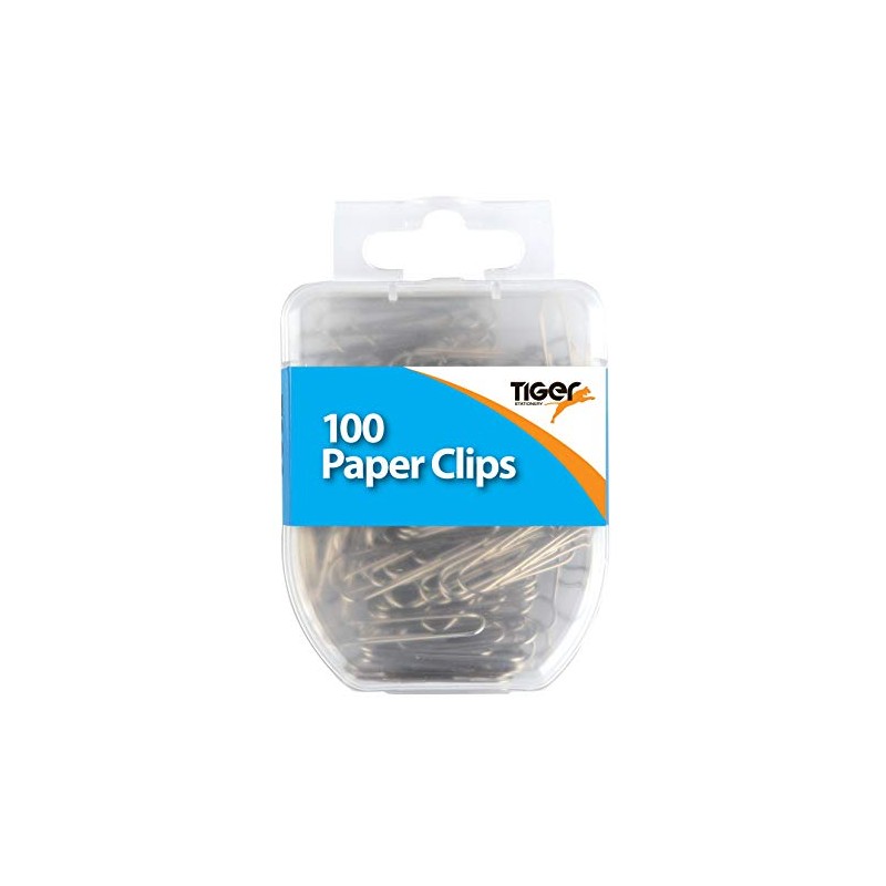 Tiger Paper Clips - Coloured - 100 Clips