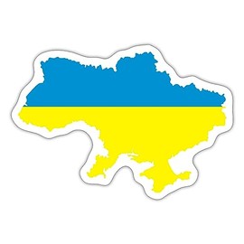 Spreadshirt Ukraine Stand With Ukraine Sticker 10x10cm Max 10x10cm Matt White