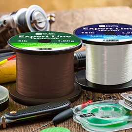 BZS Expert Carp Coarse Fishing Line Nylon Monofilament - Strong Tension High Load String Spool 4lb 5lb 6lb 8lb 10lb 12lb 15lb 20lb 25lb 30lb 40lb 50lb 60lb - Brown