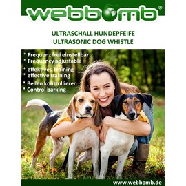 WEBBOMB® Dog Whistle with Practical Lanyard Dog Accessories with Ultrasonic Frequency for Easy Dog Training & Puppy Training - Audible & Extensive Dog Whistle Black