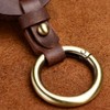 ontto 4-Button Leather Key Fob Cover Car Key Holder for