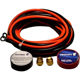 Newport 10ft Trolling Motor Battery Cable Extension Kit – 8AWG Marine-Grade Wire – Includes Connectors, Terminals & Heat Shrink – Compatible with All Newport Motors