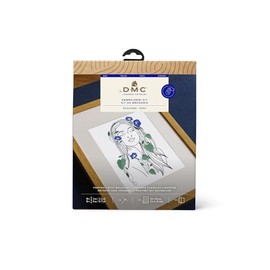 DMC - Portrait with Blue Flowers by Joanna Hateley Embroidery Kit Level Simple