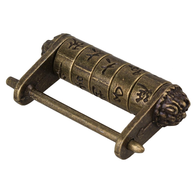 Metal Chinese Old Style Vintage Antique Password Lock Padlock for