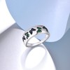 Santuzza 925 Sterling Silver Butterfly Ring Created Sapphire Green Spinel
