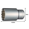Tone Deep Socket (12 Square) 4D-36L Drive Angle 1/2 inch