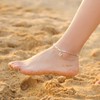 Ursteel Ankle Bracelets for Women, V Initial Anklet 14K Gold