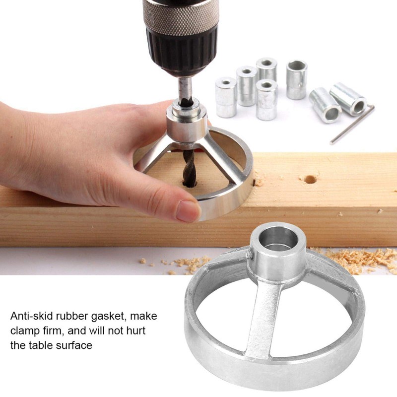 Straight Hole Drilling Positioner, Steel 16 Pcs Vertical Woodworking Tool