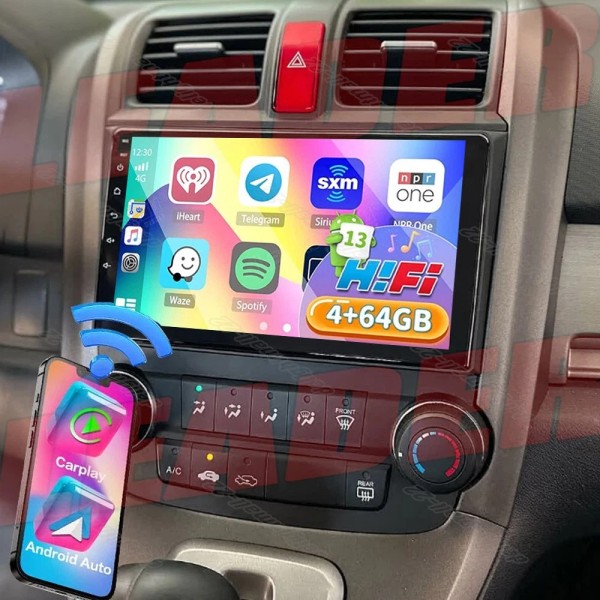 unbranded For Honda CRV 2007-2011 Android 13 Apple Carplay Car