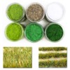 6X 35g Mixed 2mm-3mm Static Grass Terrain Powder Green Fake