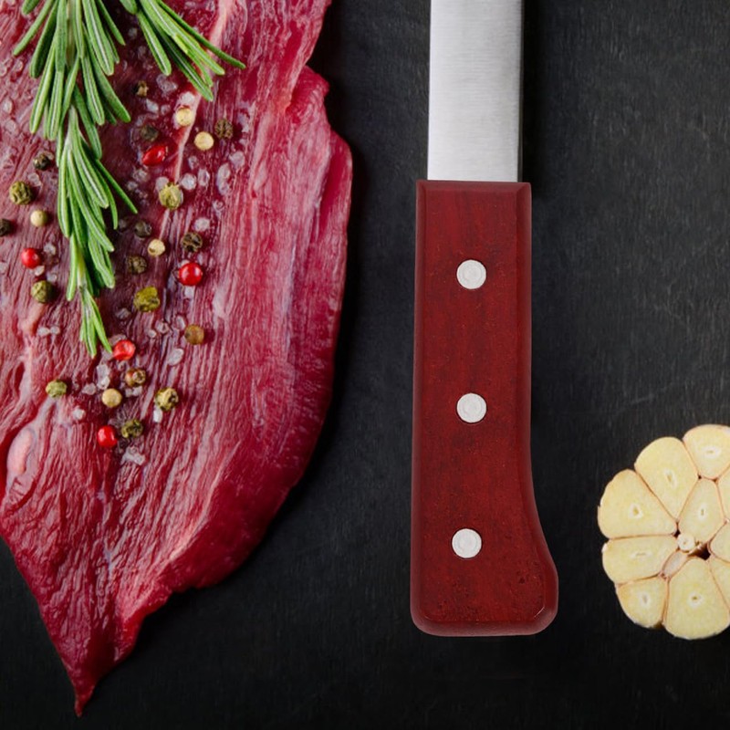 DOITOOL 2Pcs Pear Wood Knife Replacement Handles with Nuts Ergonomic