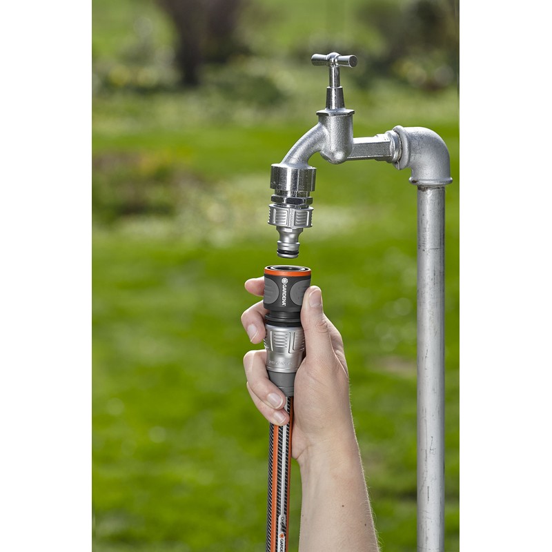 Gardena 18215-50 Plastic Hose Fitting with Hose Joint and Adapter