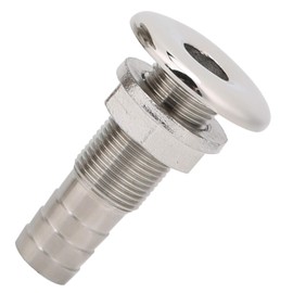 GisWell Board passage screw connection with nut, onboard passage screw connection, 1 inch stainless steel, boat, for water drainage, outlet ventilation connection, for boats, yachts, marine