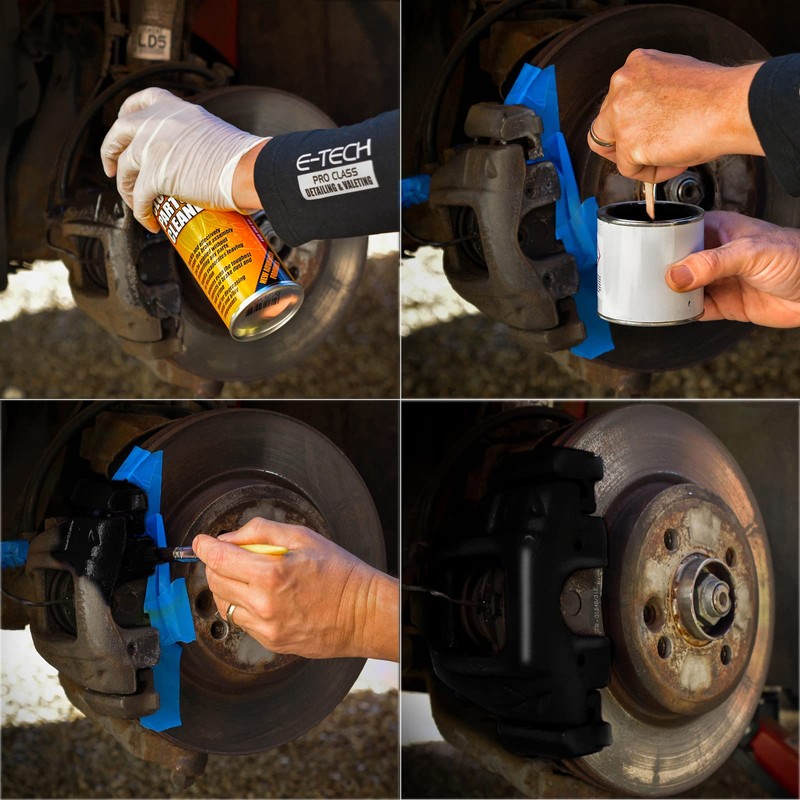 E-TECH EBCP-BK Quality Black Car Engine Bay Block Valve Cover