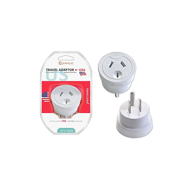 Sansai Australia/NZ Travel Adaptor STV-1009 240V f/US/USA/Canada/United States