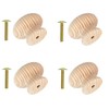 TERF® Traditional Unlacquered Pine Wooden Cupboard Cabinet Door Knob 50mm