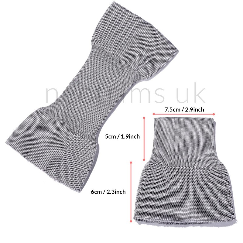 Neotrims Rib Knit Cuff Pair, Knitted Tubular and Shaped. Seamless