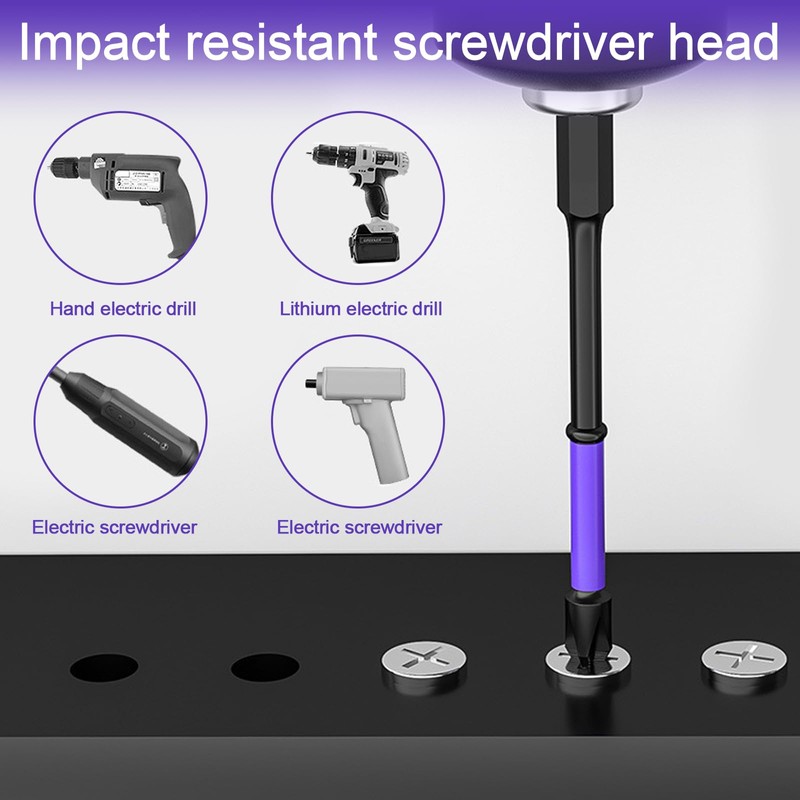 Phillips Driver Bit Set, High Hardness Rustproof Tungsten Steel Magnetic