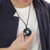 LXMYLI Hetian Jade Circle Necklace Lucky Peace Auspiciou Amulet, Hand