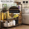 Welfuturer 20 Gallon Aquarium Stand with Power Outlets Fish Tank