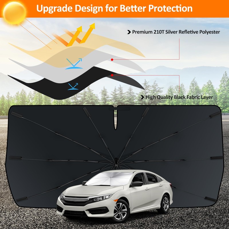 D-Lumina Winshield Sun Shade Umbrella for 2016 2017 2018 2019