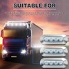 ALFU 40PCS White DC 12-24V LED Trailer Lights Side Marker