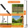 MuliVid 6 Pack 10FT String Light Poles for Outdoor,Metal Lights