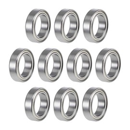 TOP-VIGOR 10Pcs 6700ZZ Deep Groove Ball Bearings, Z2 10mm x 15mm x 4mm Double Sealed Industrial Bearings, Chrome Steel Skateboard Bearings for Electrical Instrument Equipment