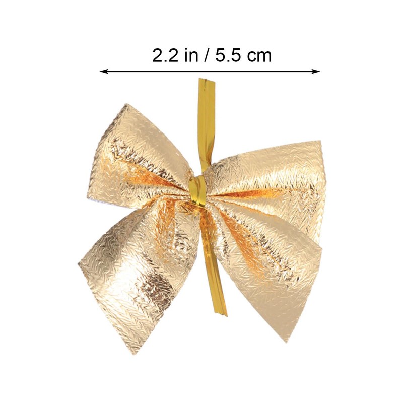 ROSENICE 24 pieces bowknot Christmas tree decoration Christmas decoration (gold)