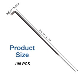 Pack of 100 Felting Needles for Dry Felting, 7.8 cm x 0.6 cm Fine Felt Needle, Professional Sheep's Wool for Felting Needles for Dry Felting, Stainless Steel Felting Needles, Suitable for Beginners