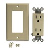 RiteAV 15A Electrical Duplex Receptacle Wall Outlet Plate 1 Gang