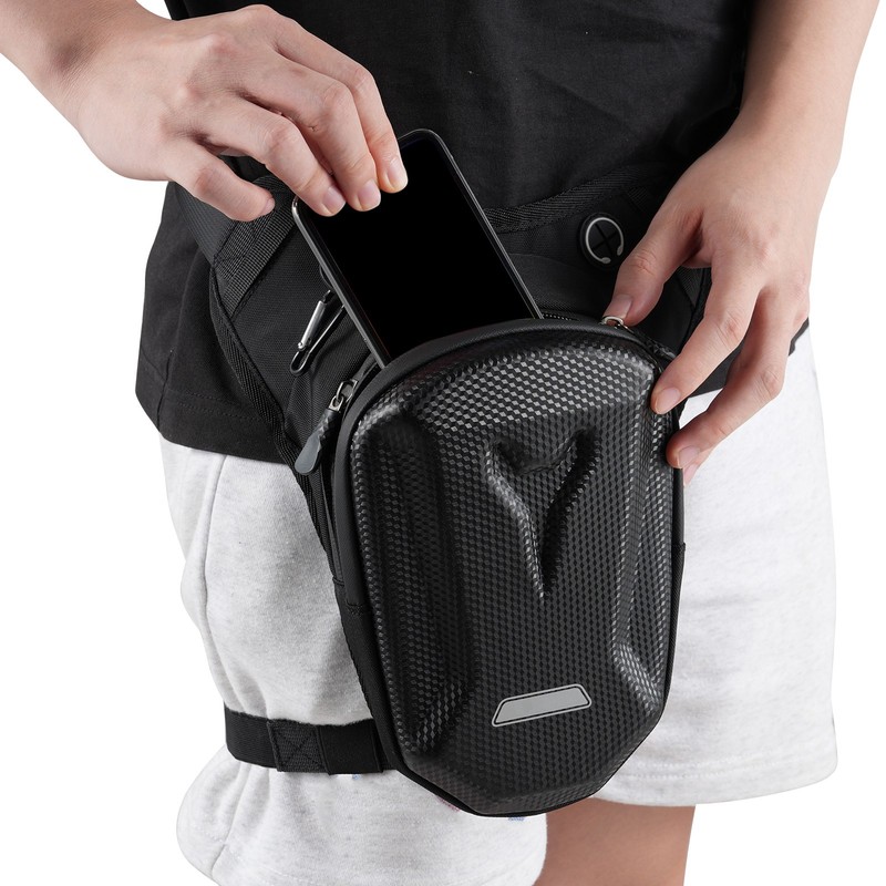 Cycling Bag Hard Shell Polyester Fibre Motorcycle Waist Pack for