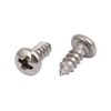 sourcingmap M4x10mm 304 Stainless Steel Phillips Round Pan Head Self
