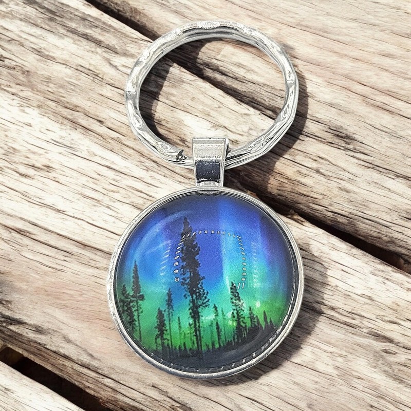 Promotech Sky Polar Light Keychain - Flat Keychain Made of