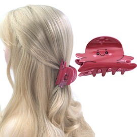 Octopus Shape Hair Claws Non Slip 3.5" Sea Animal Design Hair Clips for Women Girls Medium Thick Hair Accessories