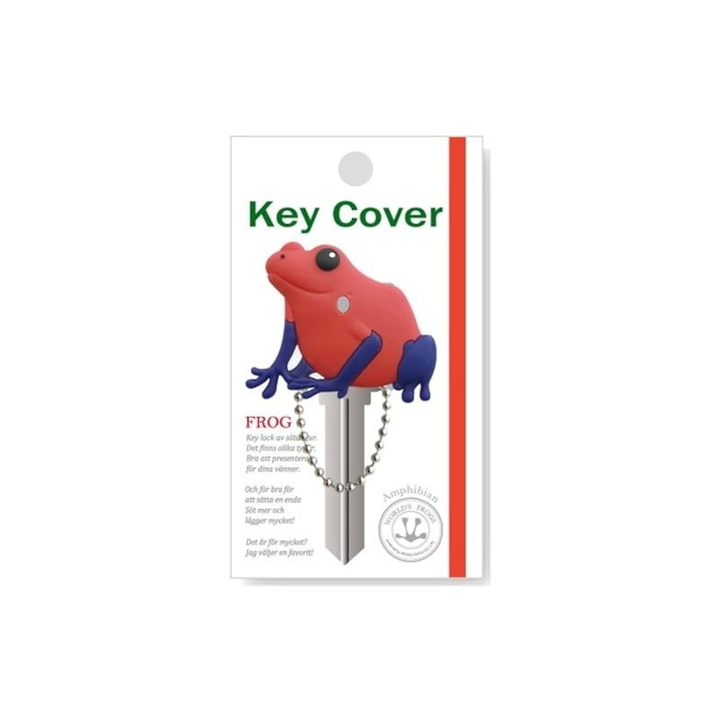 World 商事 Frog Key Cover Strawberry Poison Dart Frog w