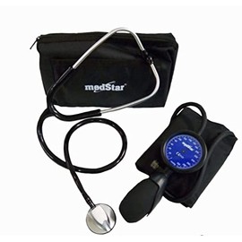KIT MedStar Kit Baumanómetro y Estetoscopio de Lujo 1 Campana (Negro)