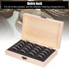 20 Grid Coin Collection Box Wooden Coin Protection Storage Box