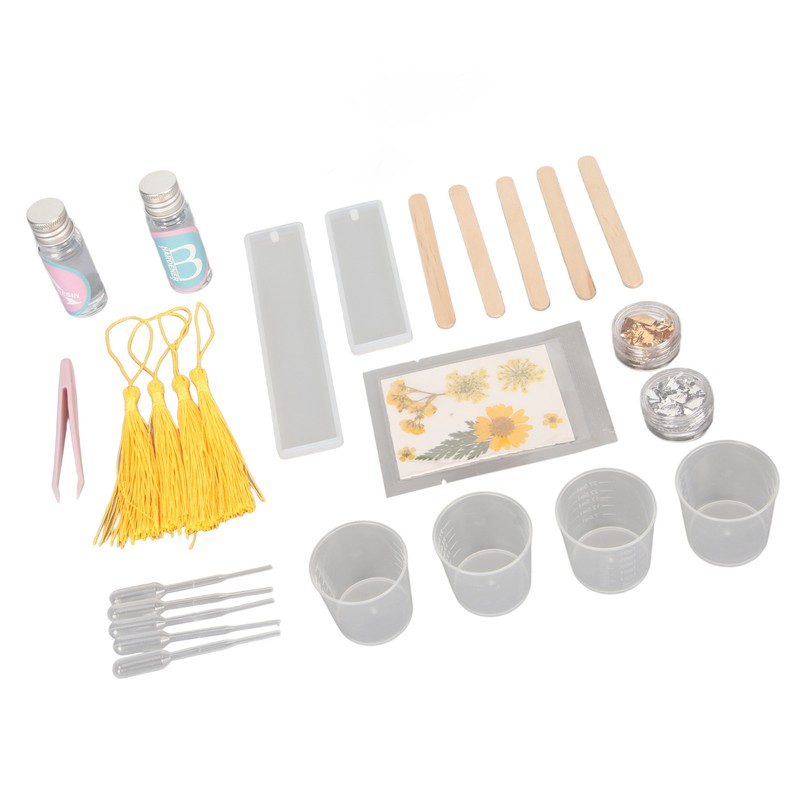 Bookmark Resin Molds Tear Resistant Reusable Bookmark Mold Tassels Kit