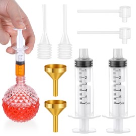 2 Set Perfume Refill Pump Tools Plastic Perfume Dispenser Transfer Tools Kit Include 2 Clear Pump, 2 Dropper, 2 Funnel for Refill and 2 Perfume Extractor Refill Tool for Perfume Oils Liquid