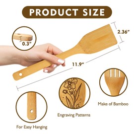 6 Pcs Christian Bible Verse Faith Religious Bamboo Spoon Set for Mom Daughter Sisters Godmother Neighbors with Inspirational Kitchen Towel, Thank You Gifts for Housewarming Birthday Mothers Day